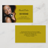 Carte de visite élégant de photo d'interprète de (Devant / Derrière)