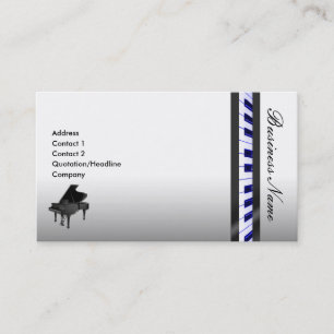 Carte de visite élégant de piano