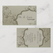 Carte de visite élégant de psychologue - remous de (Devant / Derrière)