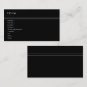 Carte de visite élégant de rayures (Devant / Derrière)