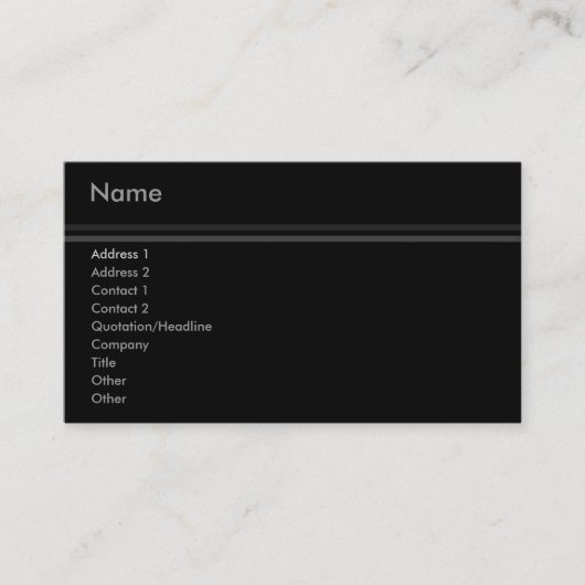 Carte de visite élégant de rayures (Devant)