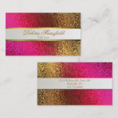 Carte de visite élégant de regard d'aluminium (Devant / Derrière)