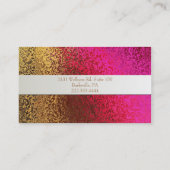 Carte de visite élégant de regard d'aluminium (Dos)