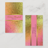 Carte de visite élégant de regard de rose et de (Devant / Derrière)