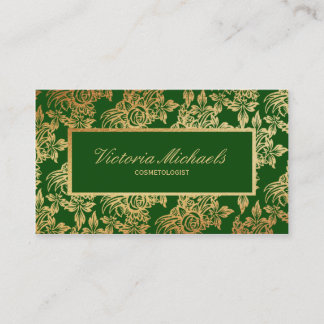 Carte de visite élégant de regard d'émeraude et de