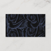 Carte de visite élégant de rose de noir (Dos)