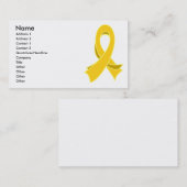 Carte de visite élégant de ruban de Cancer (Devant / Derrière)