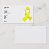Carte de visite élégant de ruban de cancer du (Devant / Derrière)