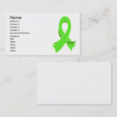 Carte de visite élégant de ruban de lymphome (Devant / Derrière)