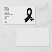 Carte de visite élégant de ruban de mélanome de (Devant / Derrière)