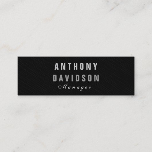 Carte de visite élégant de Skinny Grey Manager (Devant)