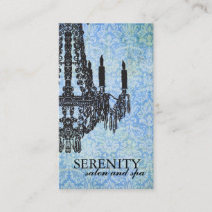 Carte de visite élégant de spa de lustre