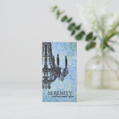 Carte de visite élégant de spa de lustre (Debout devant)