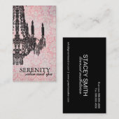 Carte de visite élégant de spa de lustre (Devant / Derrière)