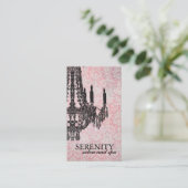 Carte de visite élégant de spa de lustre (Debout devant)