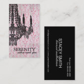 Carte de visite élégant de spa de lustre (Devant / Derrière)