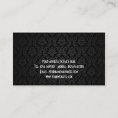 Carte de visite élégant de style de damassé (Dos)