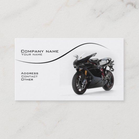 Carte de visite élégant de superbike (Devant)