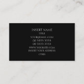 Carte De Visite Élégant de Tagline (Dos)