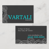 Carte de visite élégant de Teal de pirouette (Devant / Derrière)