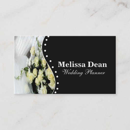 Carte de visite élégant de wedding planner (Devant)