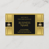 Carte De Visite Elégant Déco moderne Gold Black Pearl 2 (Devant)