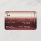 Carte De Visite Élégant décor Bourgogne Diamants chatoyants ajoute (Dos)