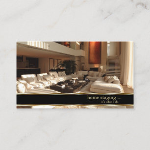 Carte De Visite Élégant décorateur d'or Home Staging