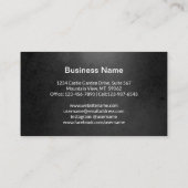 Carte De Visite Élégant décorateur intérieur Monogramme profession (Dos)