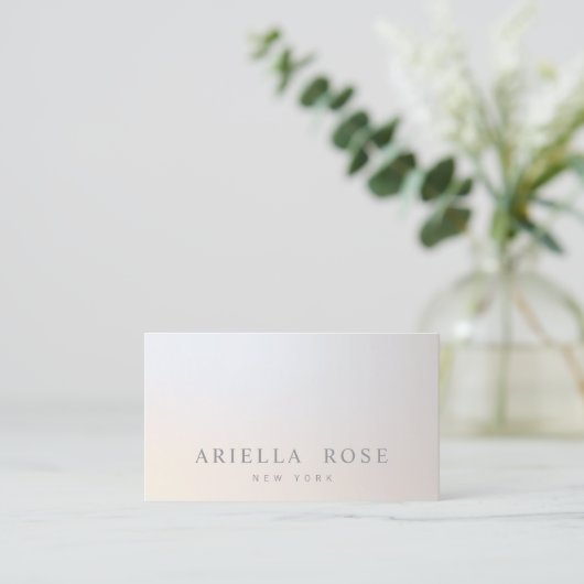 Carte De Visite Élégant Dégradé Lumineux Professionnel (Debout devant)