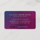 Carte De Visite Élégant dégradé Ombre rose et violet Abstrait (Dos)