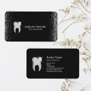 Carte De Visite Elégant Dentist Dental Clinique Dentaire Dents Bla