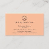 Carte De Visite Élégant dentiste (Devant)