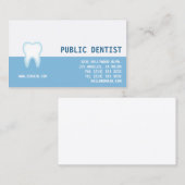 Carte De Visite Élégant dentiste de clinique dentaire (Devant / Derrière)