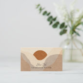 Carte De Visite Élégant désert Abstrait en terre cuite (Debout devant)