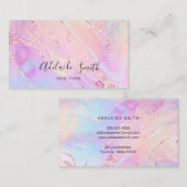 Carte De Visite élégant design bleu violet (Devant / Derrière)