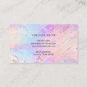 Carte De Visite élégant design bleu violet (Dos)