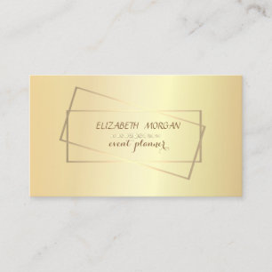 Carte De Visite Élégant Design, Chic, Cadre Or Professionnel