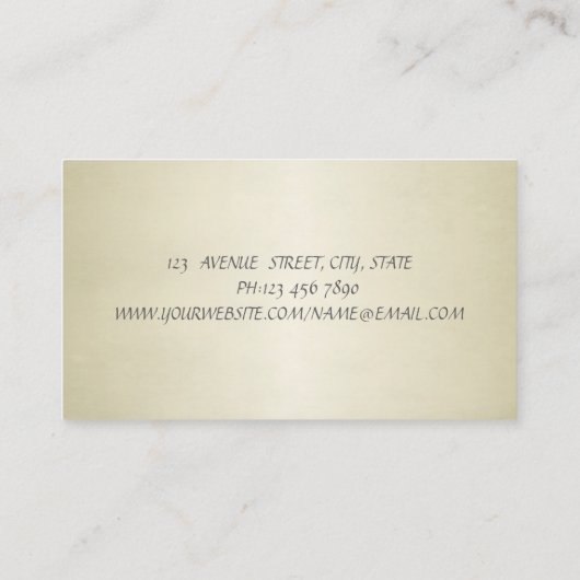 Carte De Visite Élégant Design Chic, Fleurs (Dos)