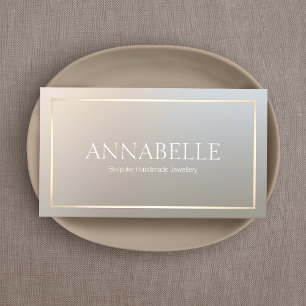 Carte De Visite Elegant Design Chic Gold Bordure