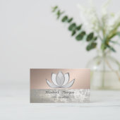 Carte De Visite Élégant Design Chic Professionnel Lotus Business C (Debout devant)