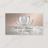 Carte De Visite Élégant Design Chic Professionnel Lotus Business C (Devant)