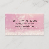 Carte De Visite Élégant design de ballons roses (Dos)