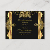 Carte De Visite Elégant design de mode Gold Black Draps (Dos)