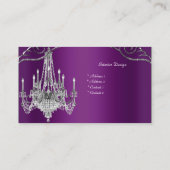 Carte De Visite Élégant Design d'intérieur de lustre en Plum Argen (Dos)