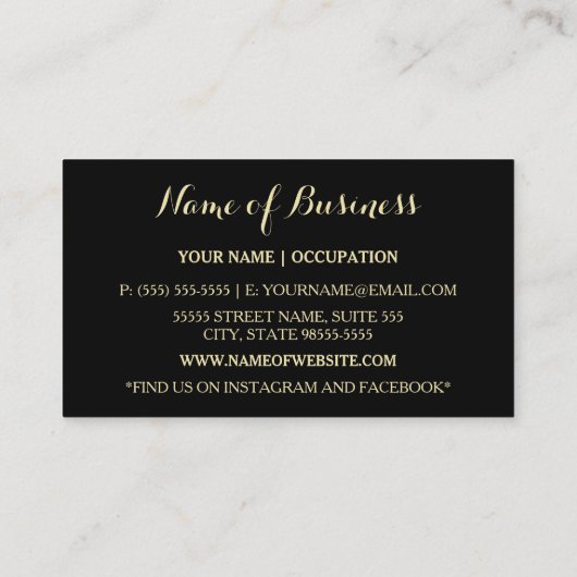 Carte De Visite Elégant Design d'intérieur Vert glamour Luxe Bokeh (Dos)