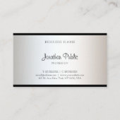 Carte De Visite Élégant Design élégant Script Calligraphié Plaine (Devant)