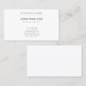 Carte De Visite Elégant design élégant tendance Plain moderne luxe (Devant / Derrière)