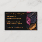 Carte De Visite élégant design feuille foncé (Dos)