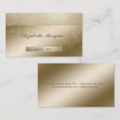 Carte De Visite Élégant Design, Gratté, Confetti Or (Devant / Derrière)